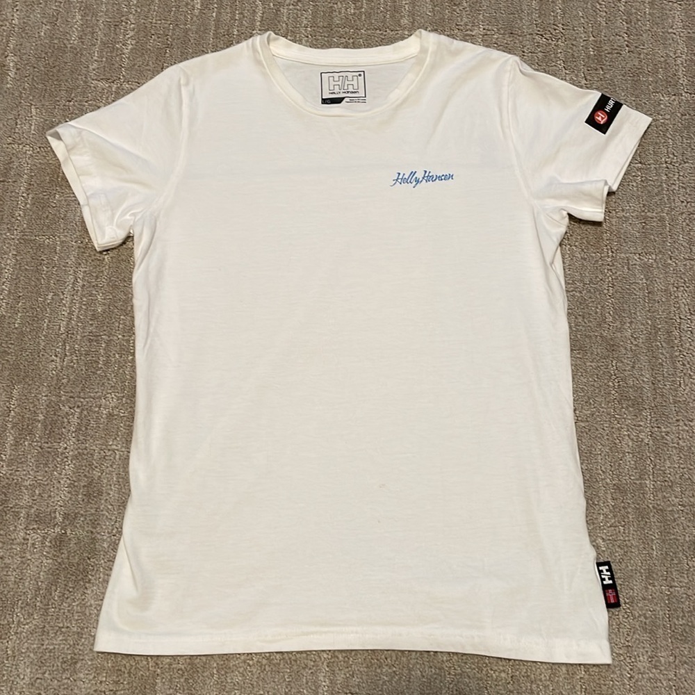 Helly Hansen white short sleeve tee sz L - Picture 3 of 5